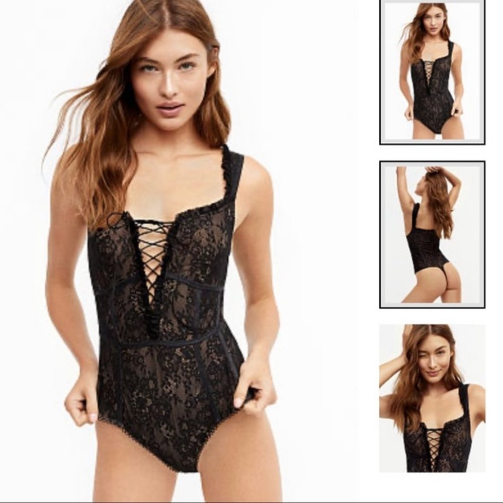 For Love & Lemons Fontaine Lace Bodysuit